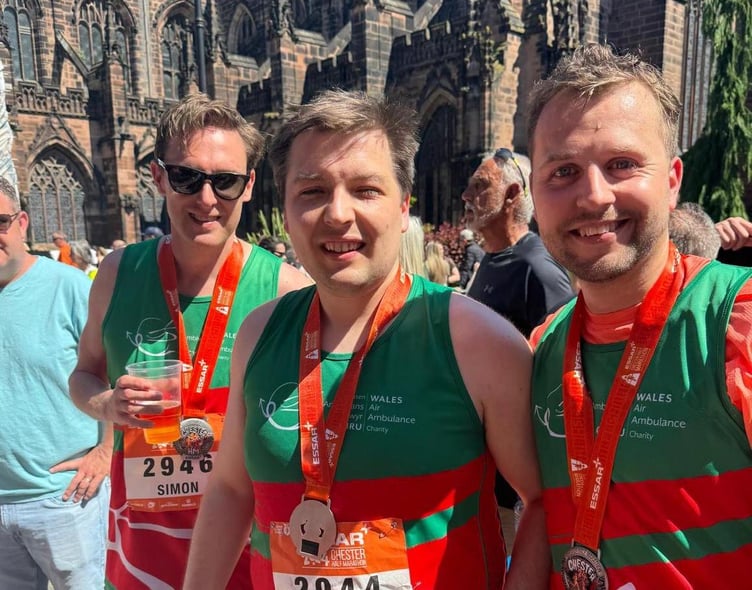 Simon Jones teamed up with his brothers-in-law, Tom Price and Ben Keylock for last year’s Chester Half Marathon