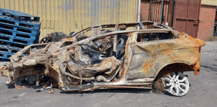 Stolen vehicle found burnt out on Llangynidr mountain