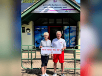 Pam’s sponsored swim backs Wales walking football