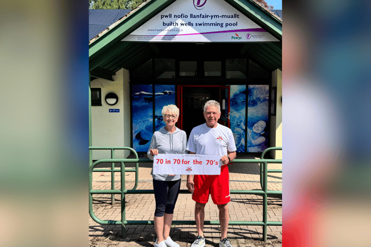 A Cefn Gorwydd resident is doing a sponsored swim in Builth Wells to raise money for Walking Football for the Wales’s over 70’s team. 