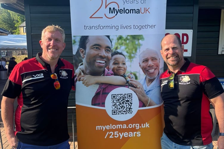 Alan Taylor and Paul Williams promoting the charity Myeloma UK