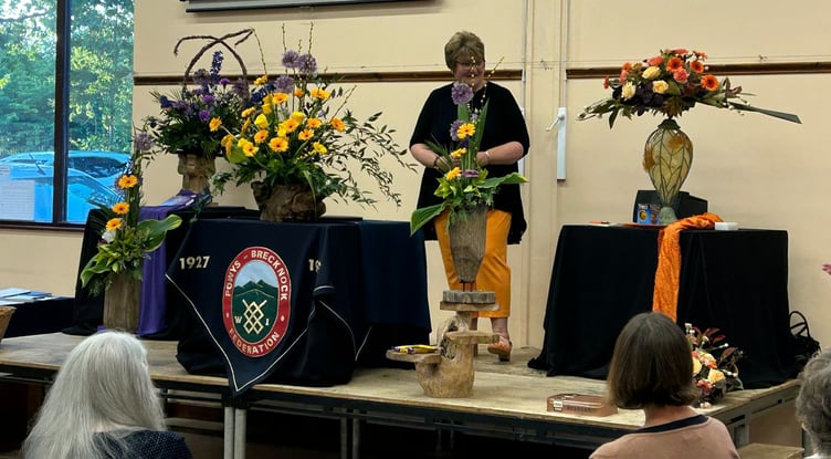 Members of the Powys Brecknock Federation of Women’s Institutes gathered for their Annual Council Meeting in Llangorse