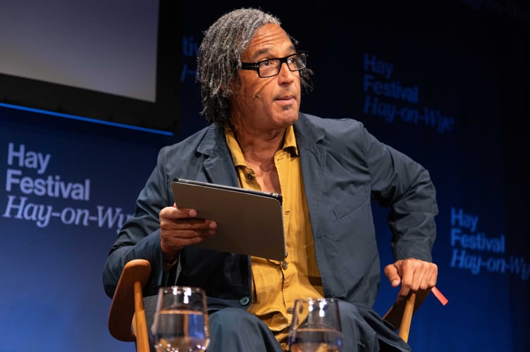 Historian David Olusoga at the 2025 Hay Festival. Credit: Billie Charity and Hay Festival.