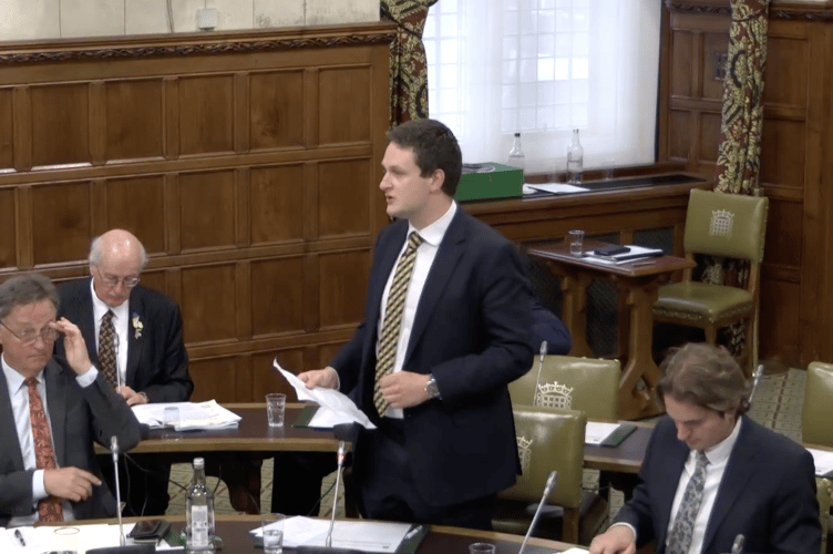 David Chadwick MP speaking during the Westminster Hall debate