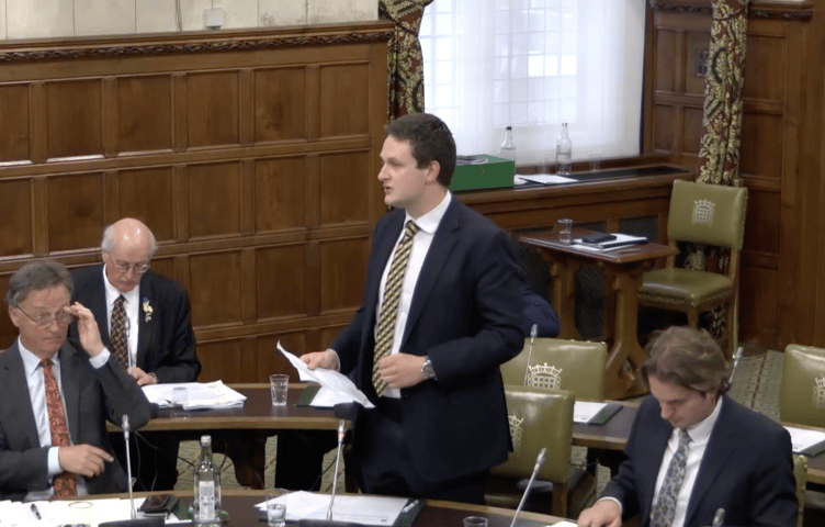 David Chadwick MP speaking during the Westminster Hall debate