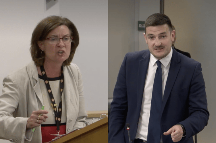 James Evans MS and First Minister Eluned Morgan clashed in the Senedd over public spending