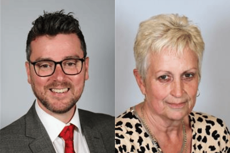 Cllr Matthew Dorrance, Deputy Leader and Cabinet Member for a Fairer Powys and Cllr Joy Jones, Powys County Council’s Anti-Poverty Champion