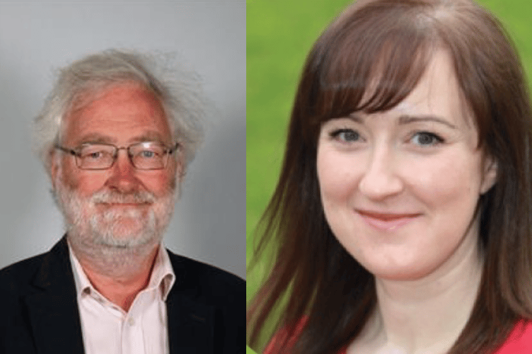 Cllr Richard Church and Director of social services Nina Davies.