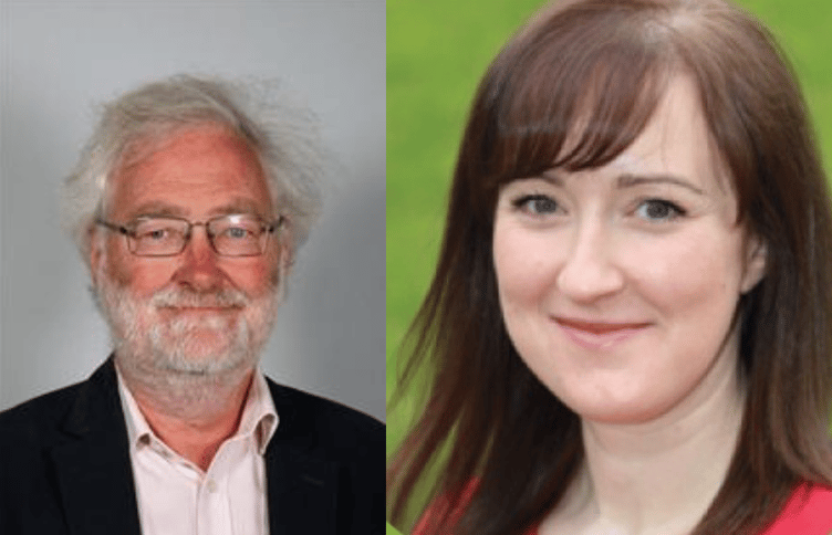 Cllr Richard Church and Director of social services Nina Davies.