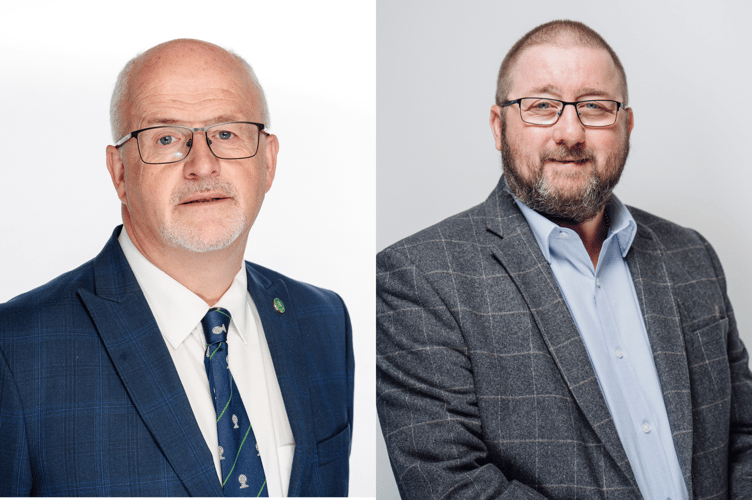 Left is Cllr John Davies and right is Cllr Matthew Crowley