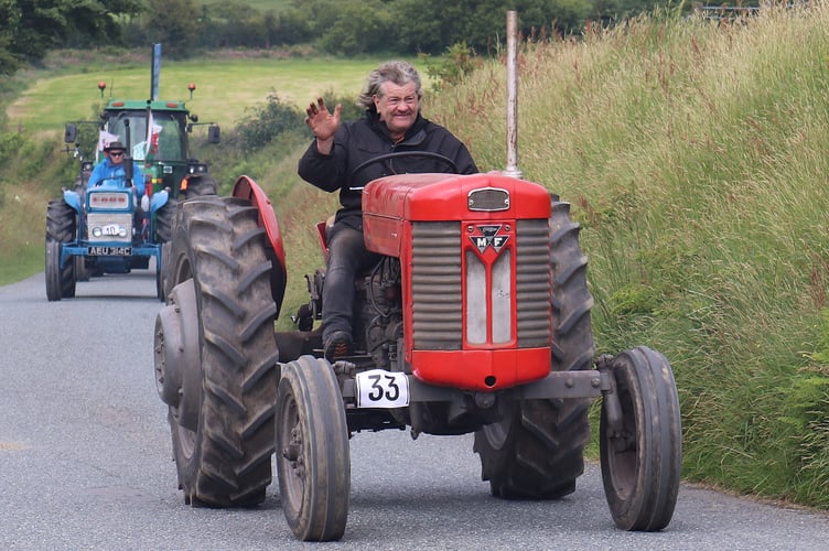 Gareth George of Llandovery with his Massey Ferguson 65