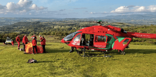 Rescue Team assist casualty with serious head injury after fall