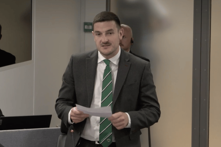 James Evans MS speaking at the Senedd about support for grassroots rugby clubs in Wales