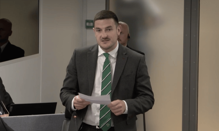 James Evans MS speaking at the Senedd about support for grassroots rugby clubs in Wales