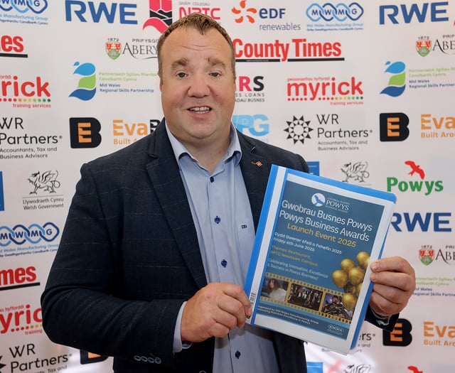 Entrepreneur thanks Powys Business Awards for expanding enterprises