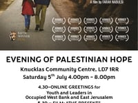 Evening of Palestinian Hope to be held in Knighton