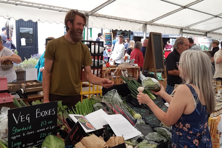 Moor Park Garden selling fresh vegetables during the event