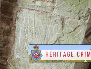 Graffiti at Bronllys Castle sparks police investigation