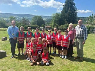 Crickhowell Primary School celebrate the award