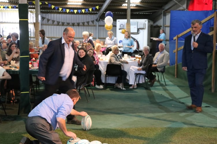 The kicking challenge was based on a game from S4C's Jonathan