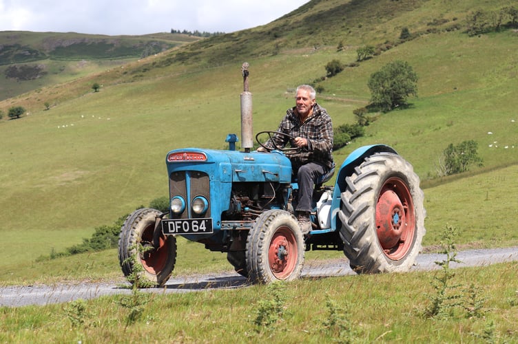 Rob Pugh of Nantmel with an original Fordson Super Dexta