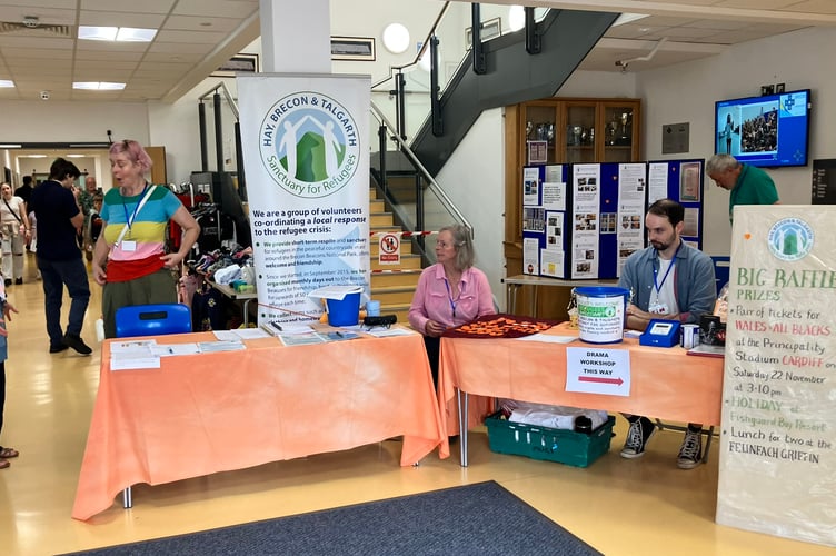 The welcome desk on the day