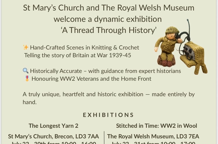 A hub of textile artistry will be coming to Brecon this July, combining fabrics and historical storytelling with two complementary exhibitions at different venues.