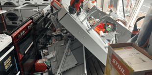 Over £6,000 of goods stolen from Webbs of Crickhowell in ram raid