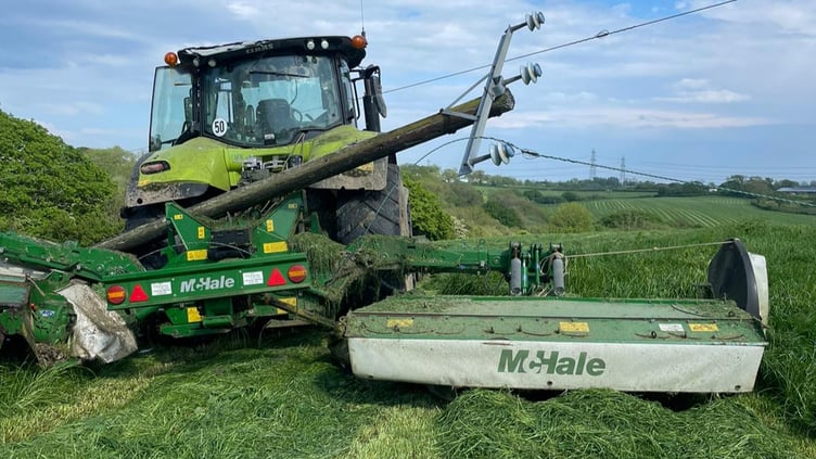 National Grid staff offered crucial safety advice to farmers working near overhead power lines during Farm Safety Week