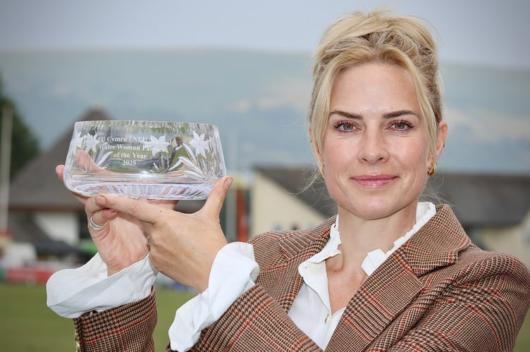 NFU Cymru/NFU Mutual Wales Woman Farmer of the Year Award winner Robbie Alman-Wilson