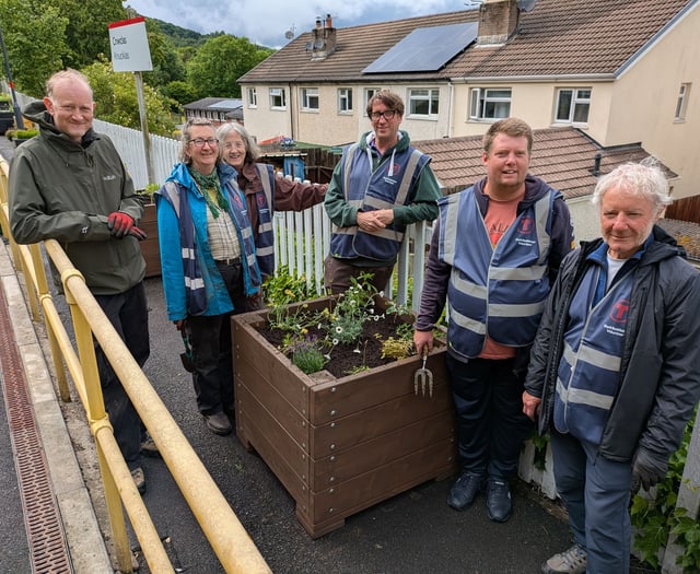 Floral planters bring new life to Heart of Wales railway stations