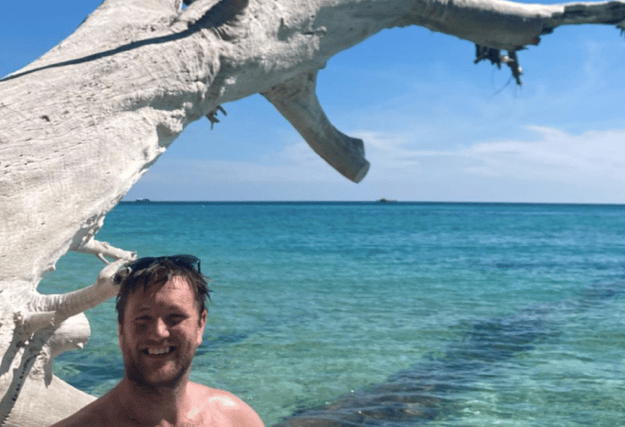 Radnorshire man raises over £700 in boomerang swim