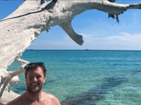 Radnorshire man raises over £700 in boomerang swim