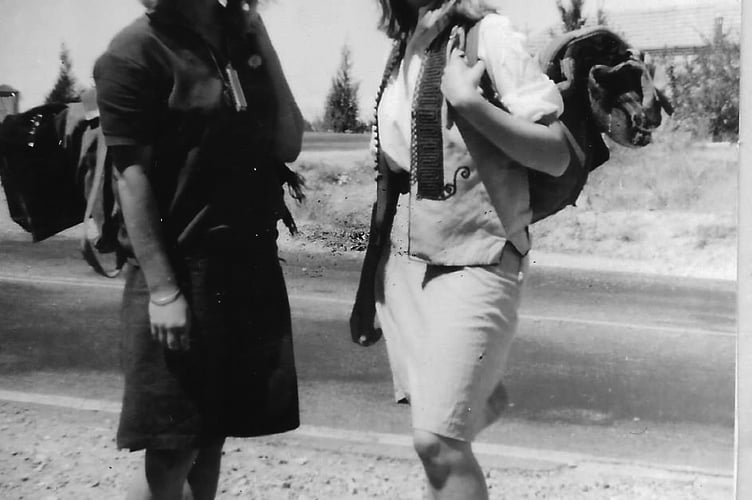 Bridget and Mary on the Spanish roadside