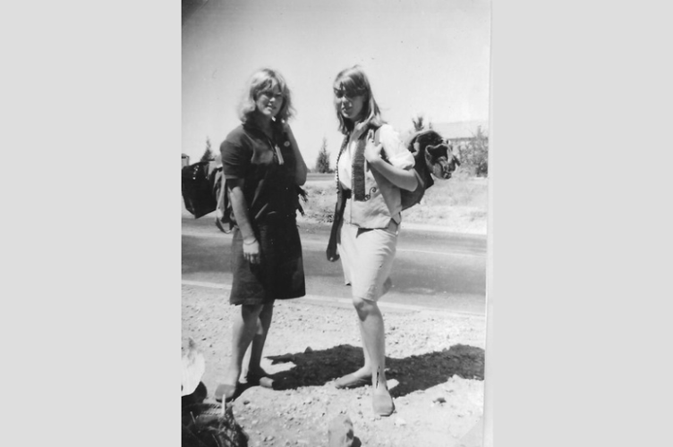 Bridget and Mary on the Spanish roadside