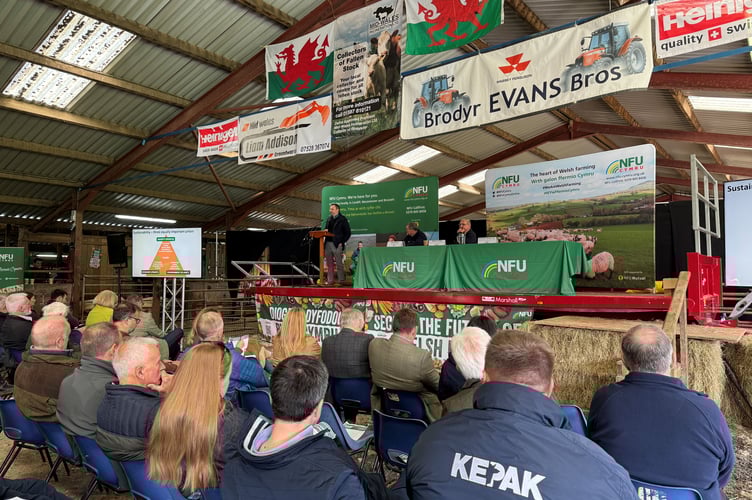 The crowd at last year’s NFU Cymru Sustainable Farming Conference at Glan Elan, near Rhayader