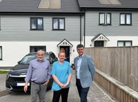 Powys Deputy Leader meets family in new council housing