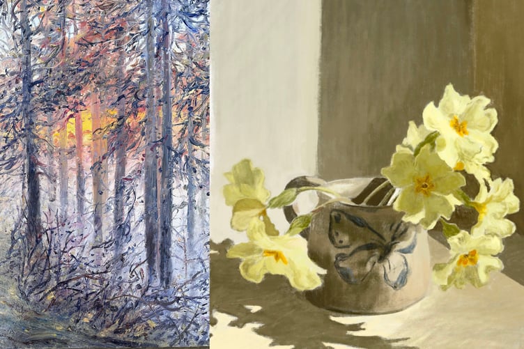 Left is work by Alice Perceval and right is work by Kitty Perceval