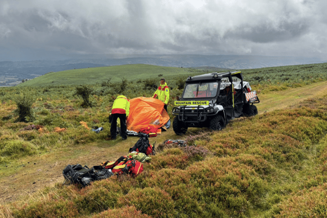 Brecon Mountain Rescue Team help recover fallen horse rider