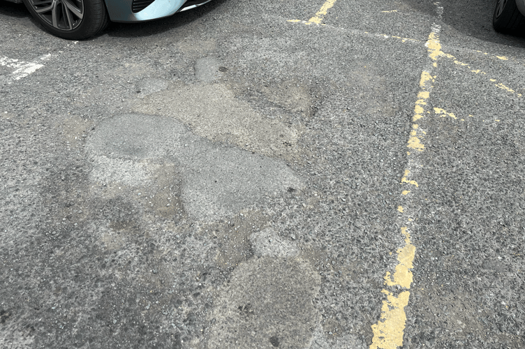 Questions have been raised to Powys County Council over the current condition of Market Square’s car park surface. 