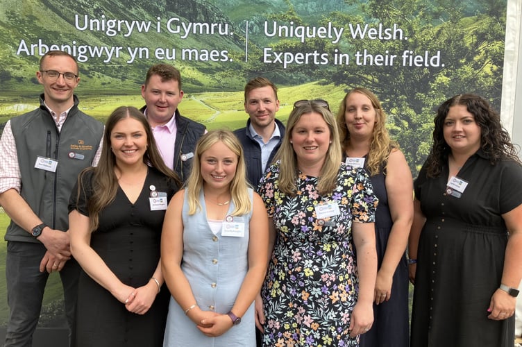 Bethany Rogers (front row, left) with fellow Meat Minds 2025-26 members at their first meeting during the Royal Welsh Show