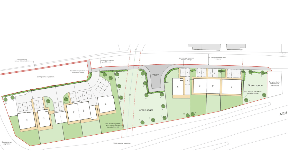 Plans lodged for nine new homes off A483 in Llandrindod Wells | brecon ...