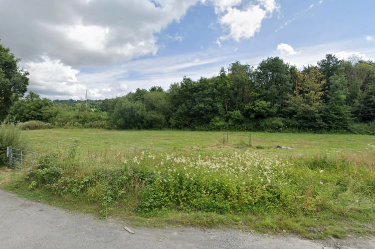 The site on the outskirts of Llandrindod Wells where nine homes could be built