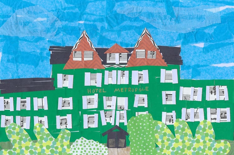 Peggy Morris’ winning artwork depiction of The Metropole Hotel & Spa.