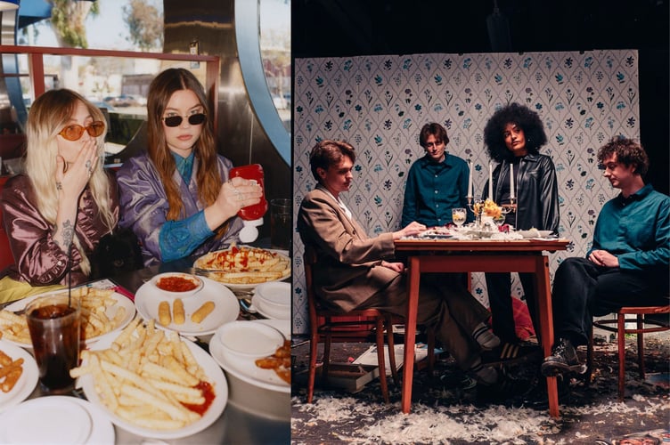 Wet Leg (left) and English Teacher (right) are among the acts at this year's Green Man Festival