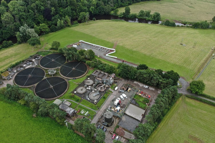 The Brecon Wastewater Treatment Works in July 2023