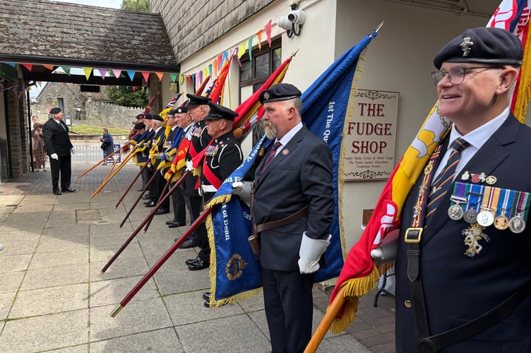 Standard bearers were present to mark the occasion