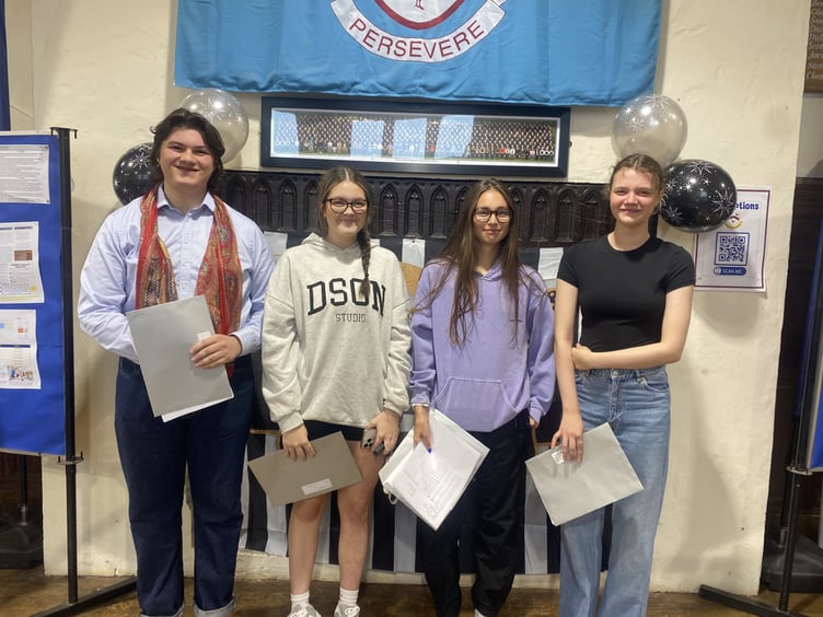 Smiles all round at Gwernyfed High School this morning