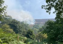 Firefighters battle 50-hectare wildfire in Llangorse