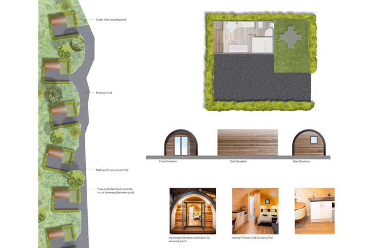 The design for the accommodation pods